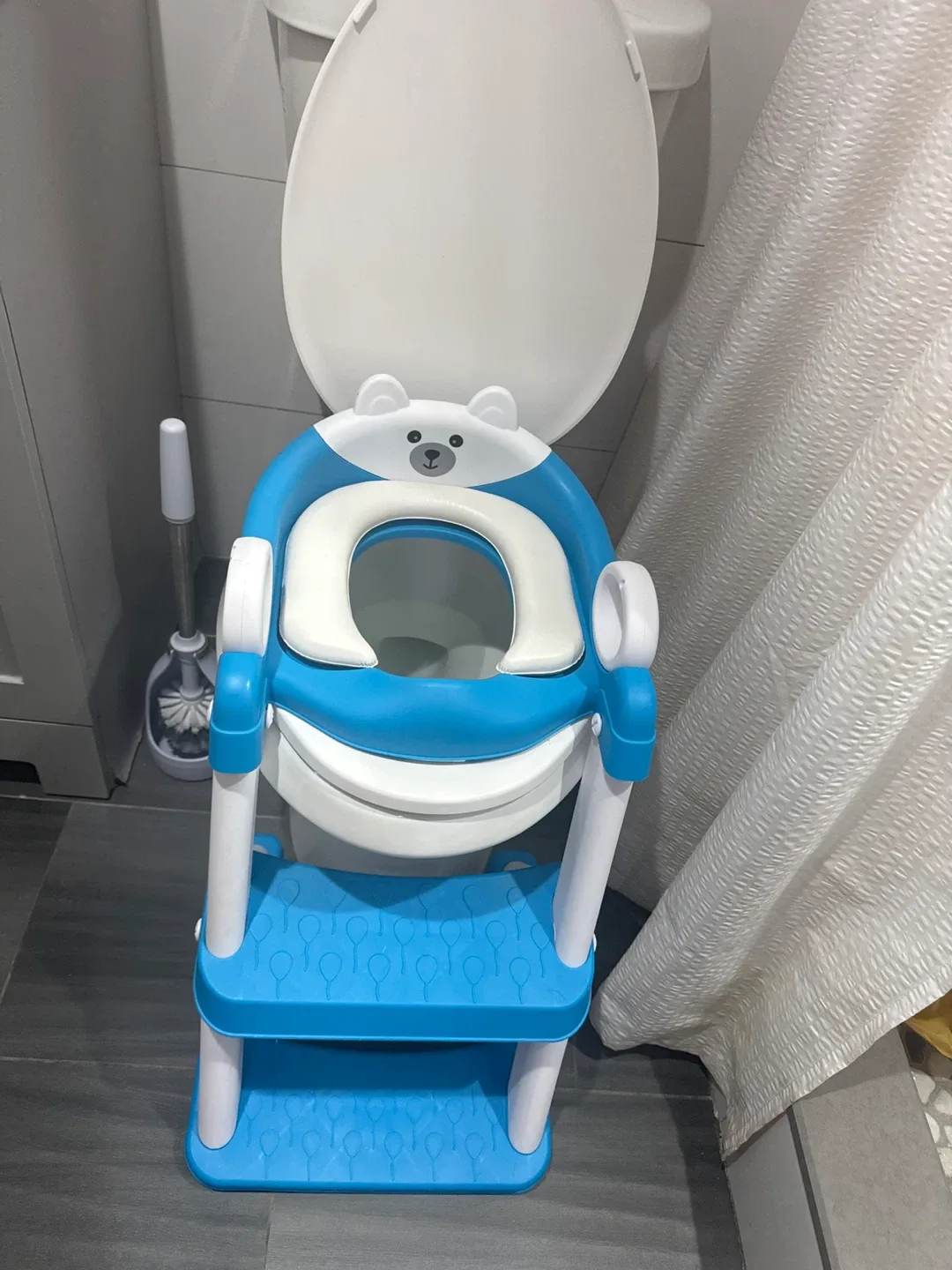 Blue & White Bear Potty Training Seat image indicator(2)