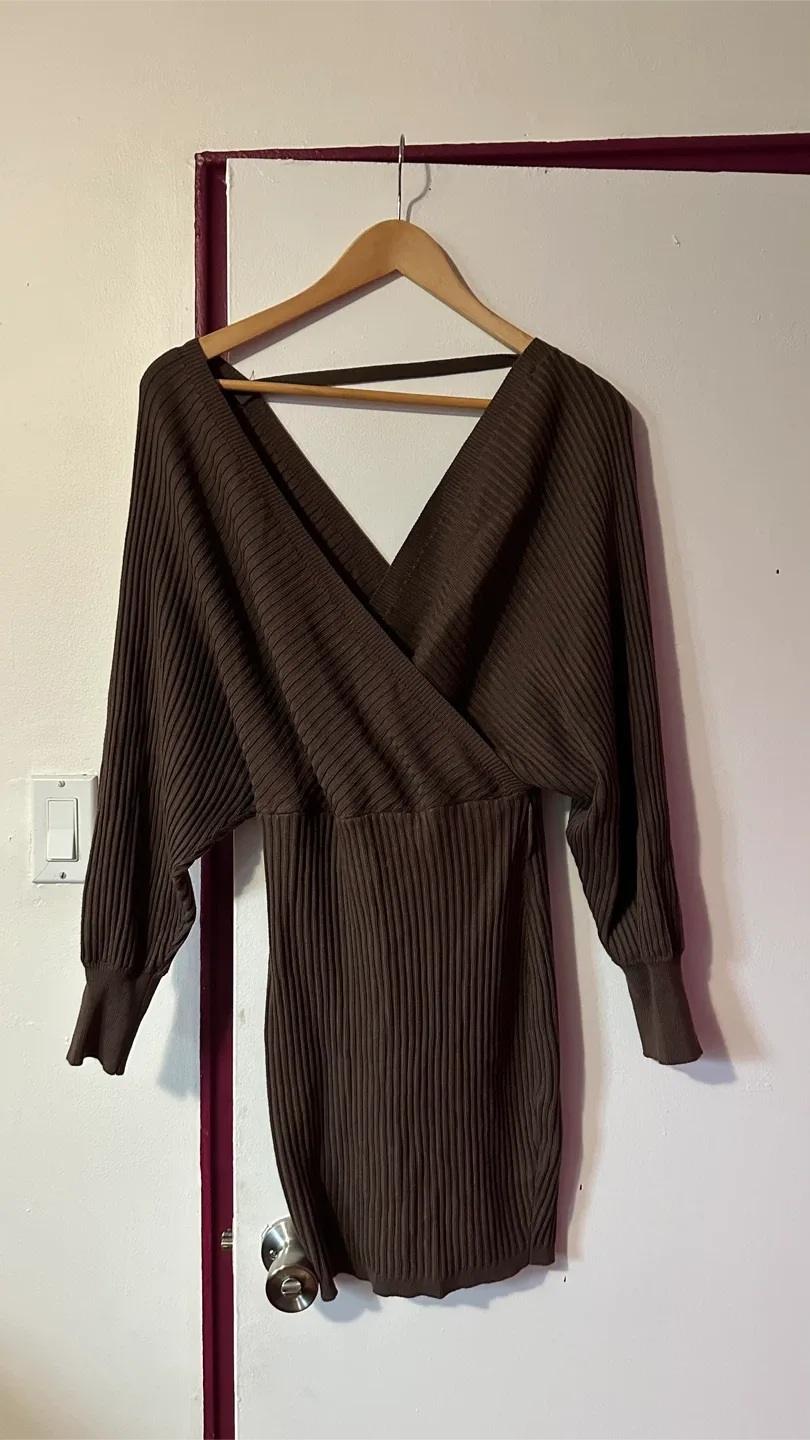 Knit wrap dress