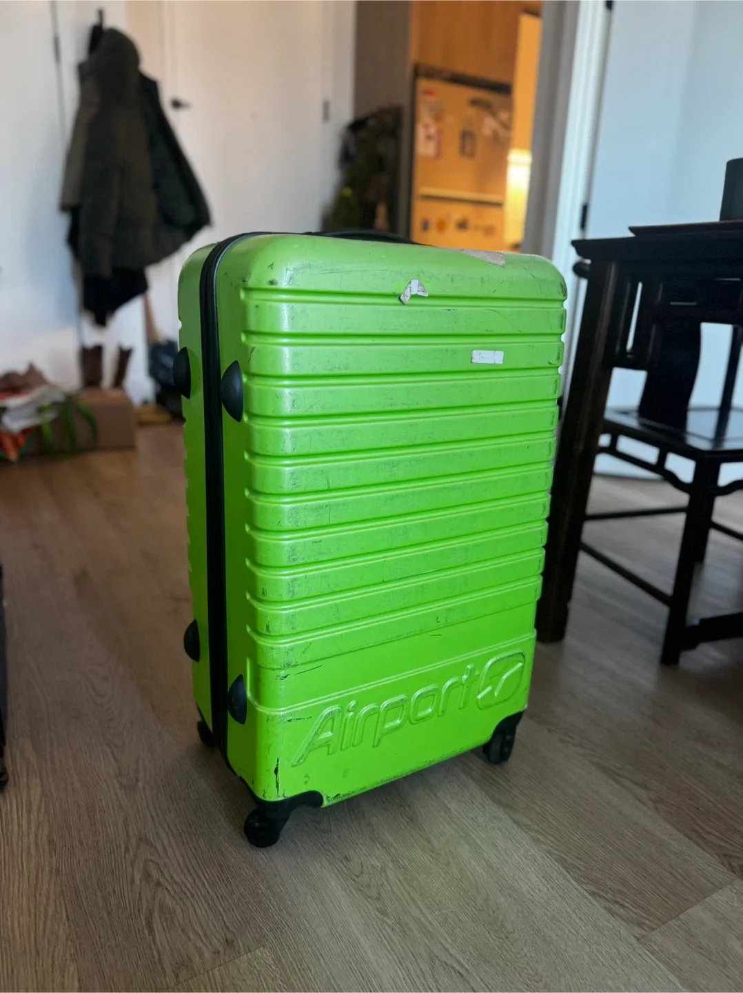Airport Green Big Suitcase