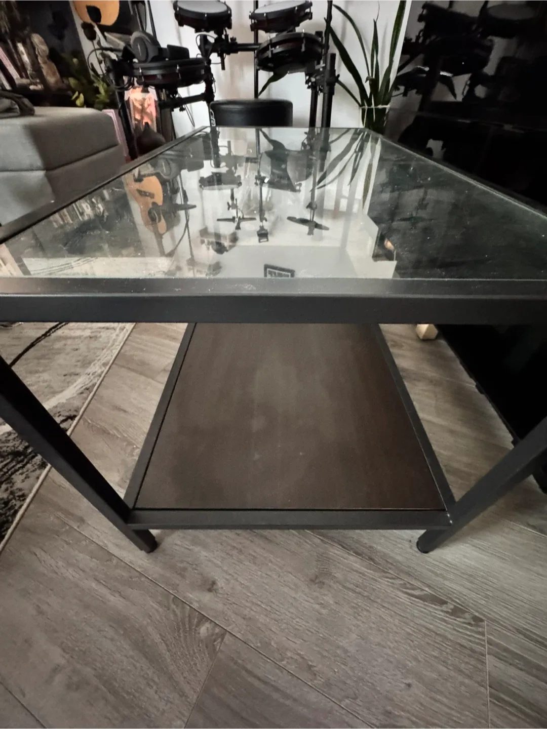 Glass Top Coffee Table - Black Frame image indicator(3)