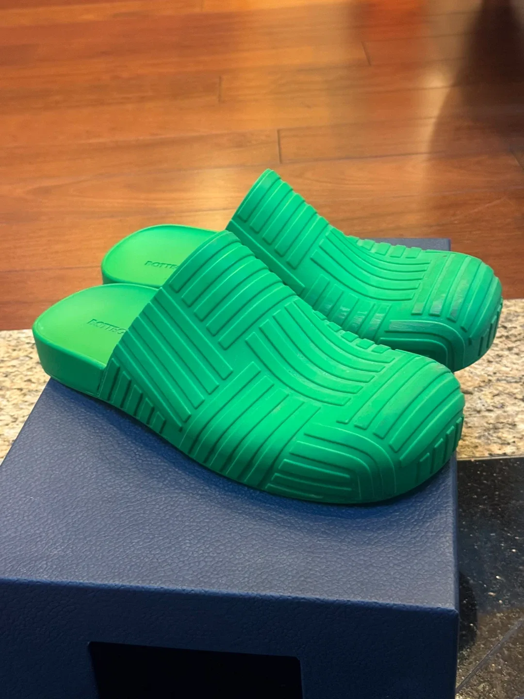 Bottega Veneta Rubber Slides Green
