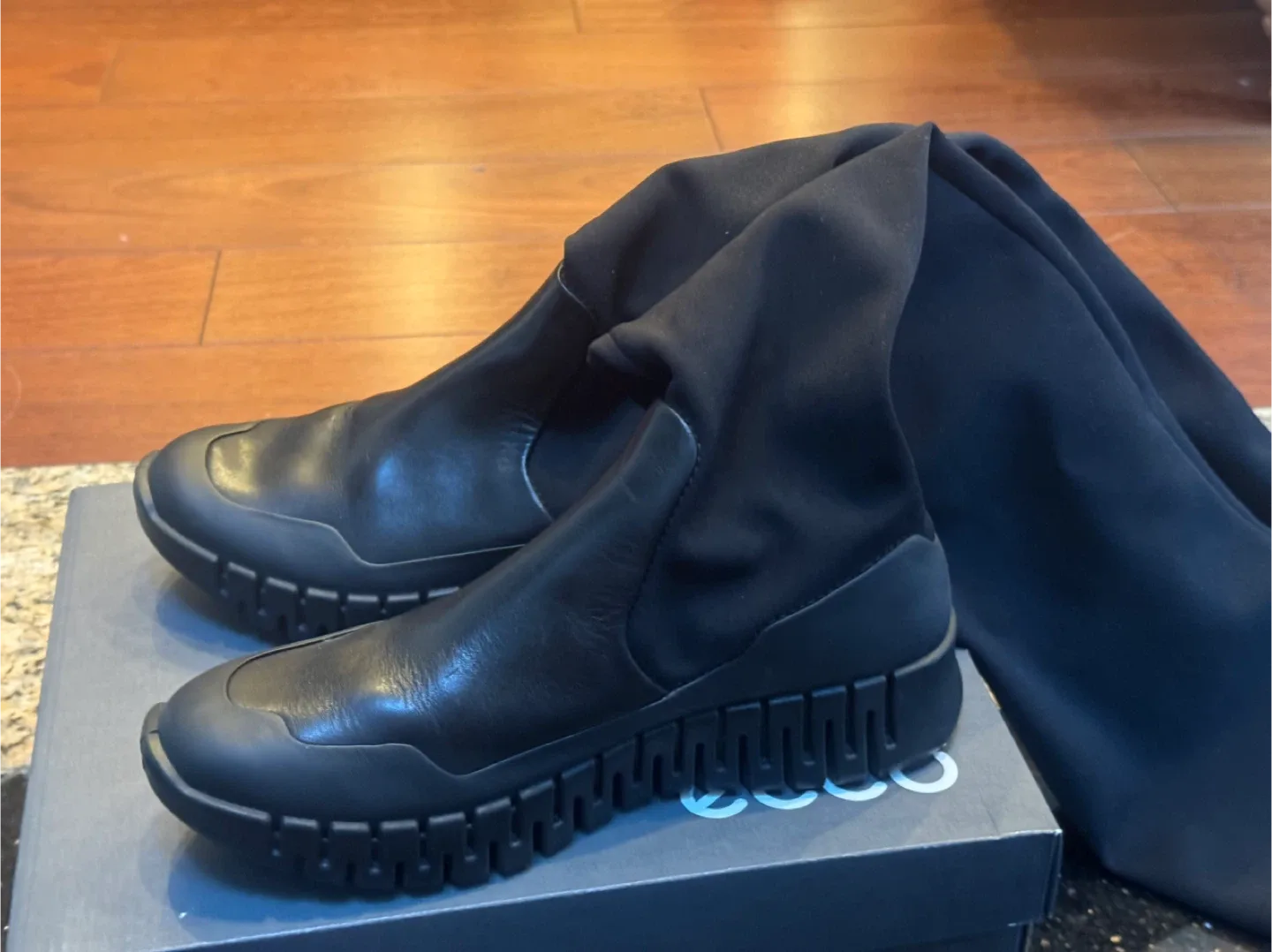 Ecco ECCO COZI Black Leather Boots