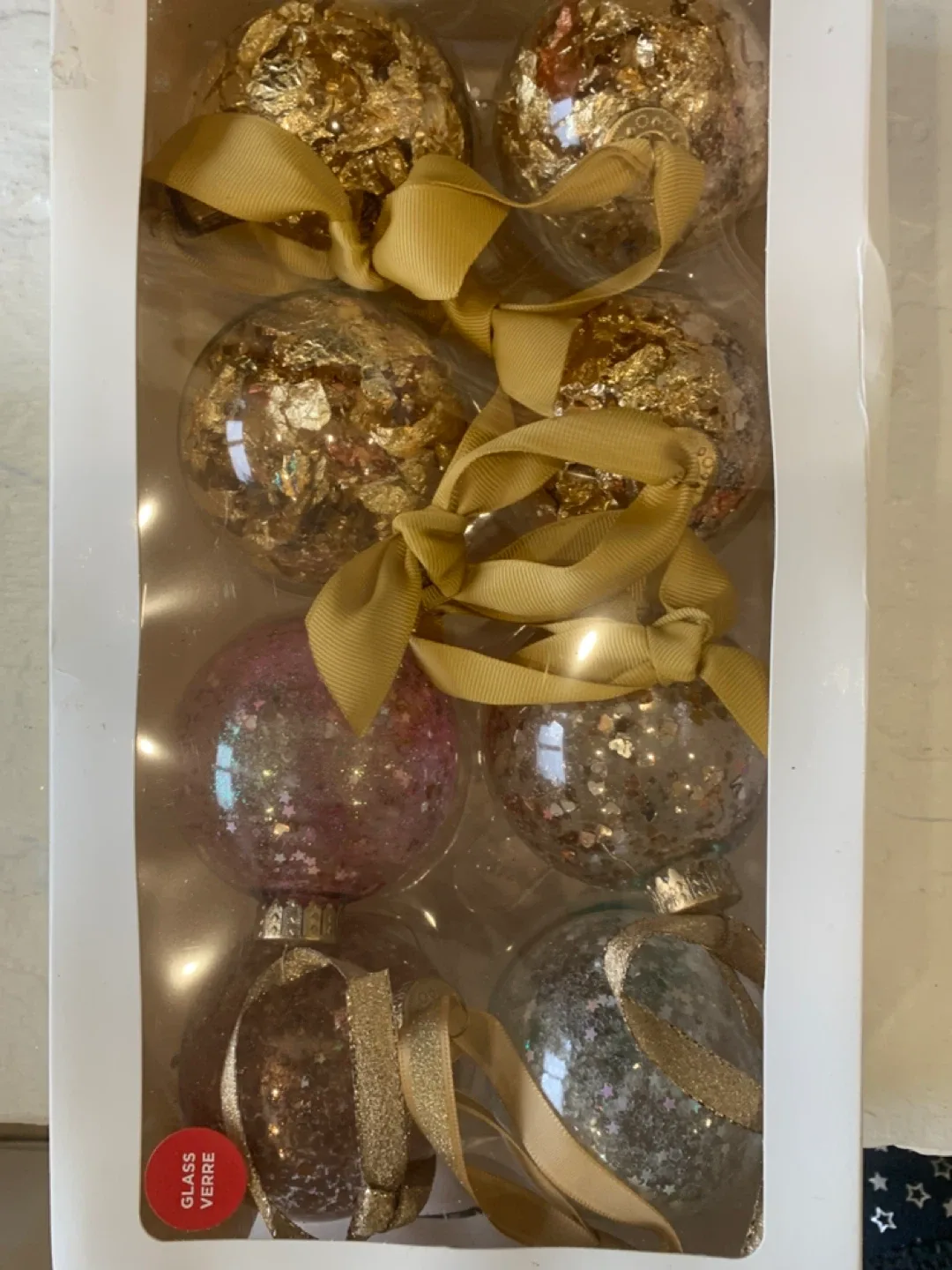 Hand Painted Glass Christmas Ornaments - Set of 3 image indicator(5)