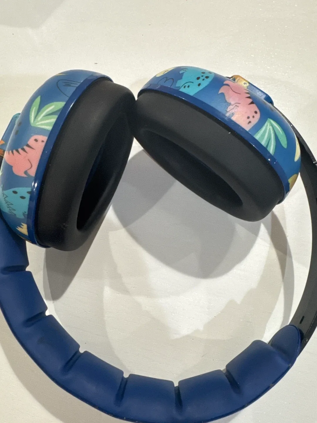 Kids Blue Dinosaur Patterned Headphones image indicator(3)