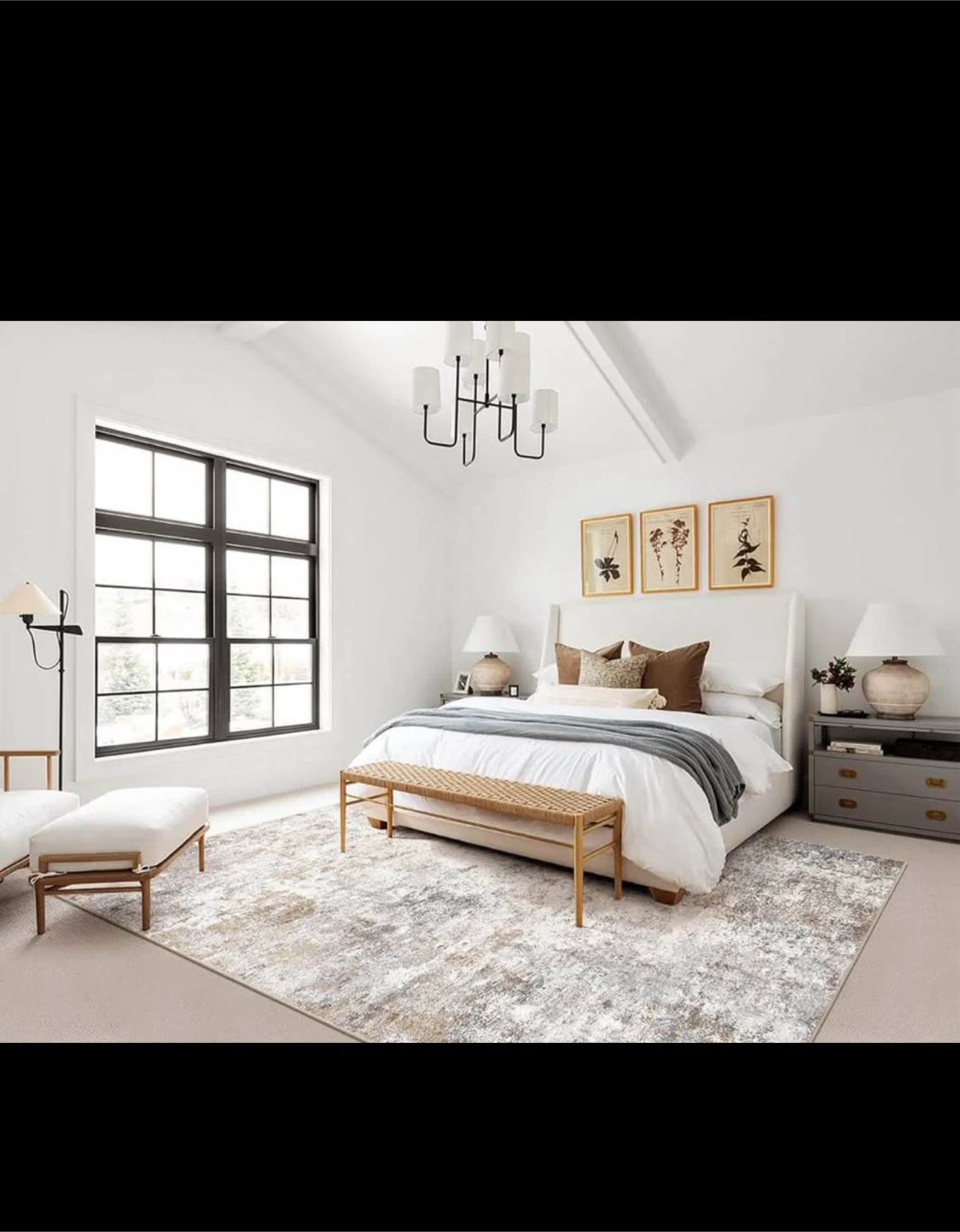 9x12 ft Area Rug Thickened - Washable Neutral- Brown grey - photo 5