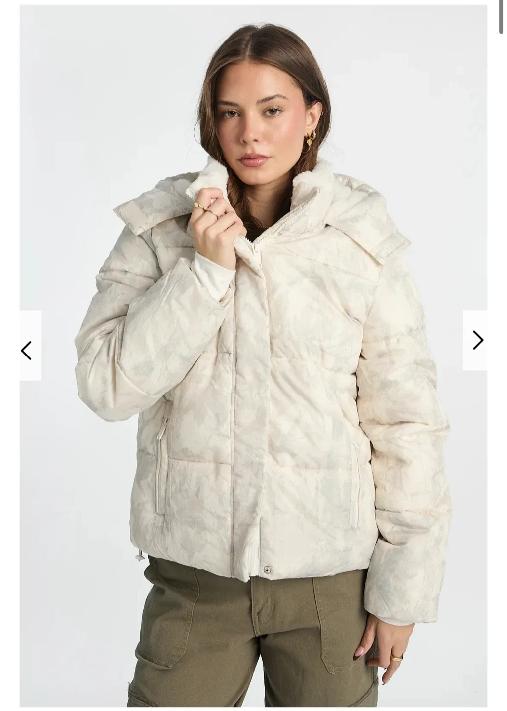 AERO Faux-Fur Lined Midi Hooded Puffer Jacket
