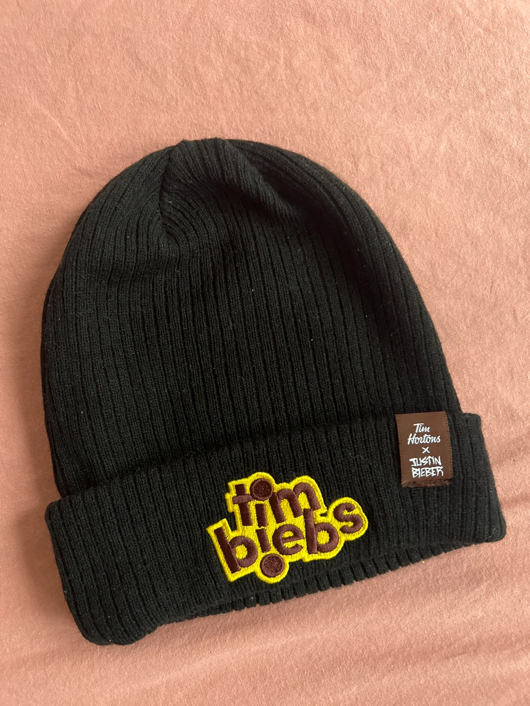 Tim Hortons x Justin Bieber Black Beanie - Tim Biebs