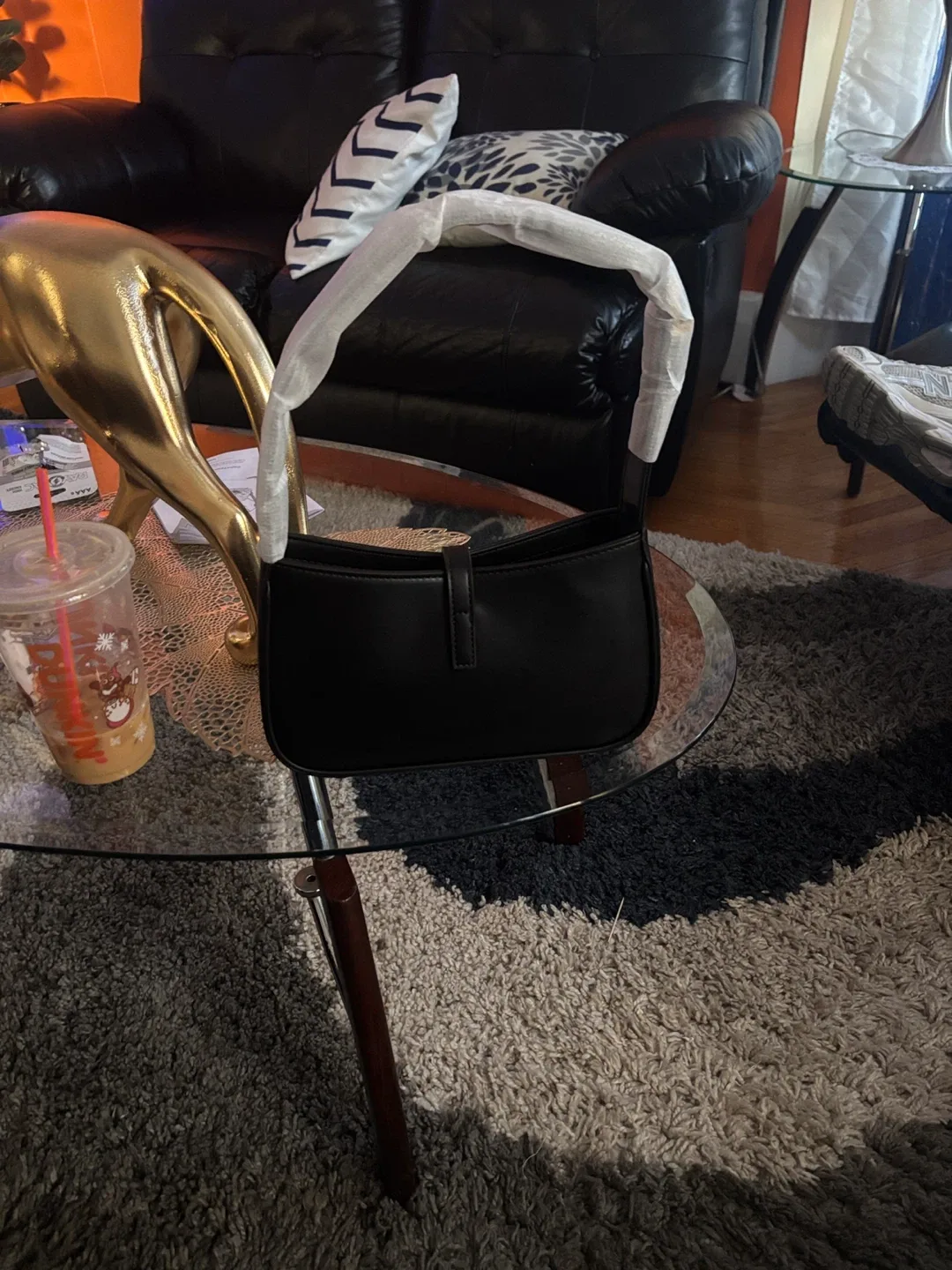 Saint Laurent YSL Black Leather Shoulder Bag image indicator(2)