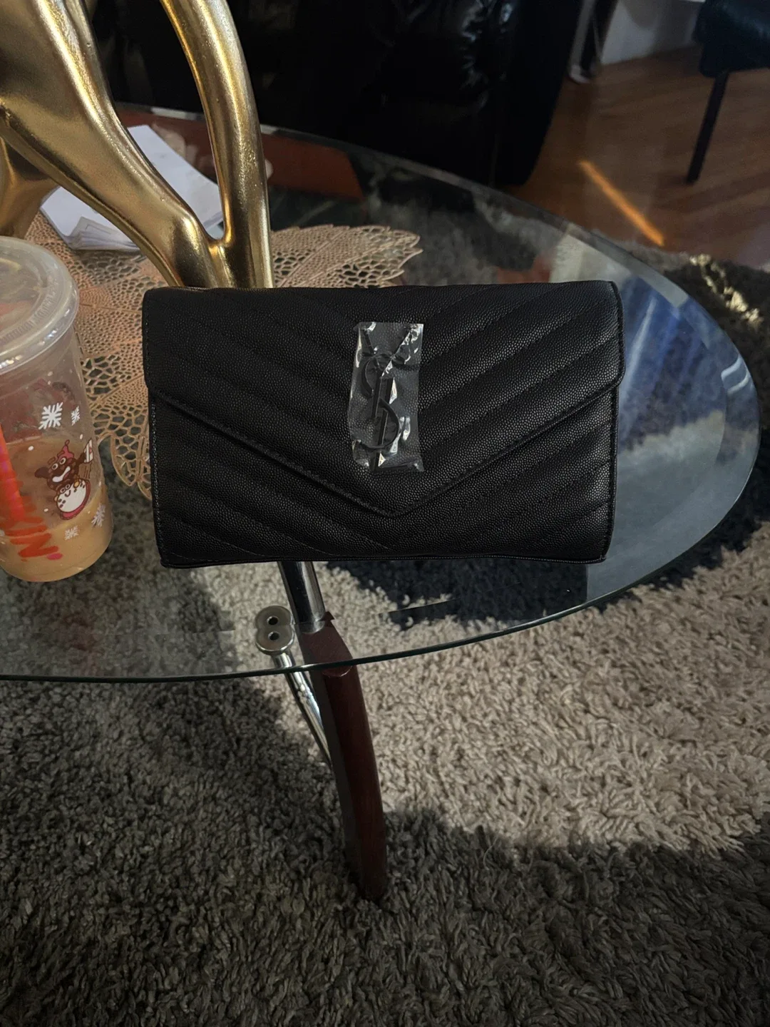 Saint Laurent Paris Black Clutch