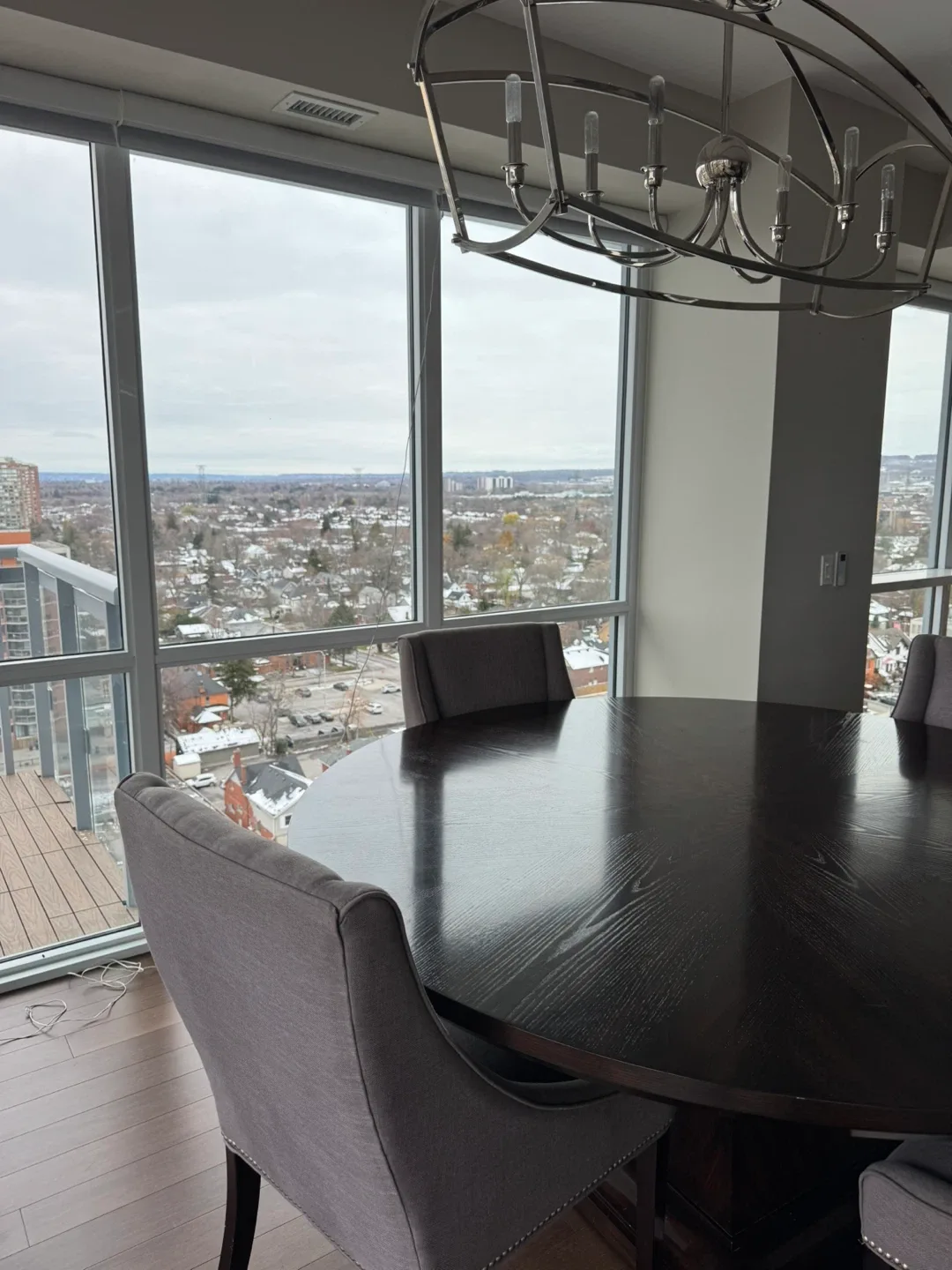 72” solid walnut dining room table + 6 chairs image indicator(4)