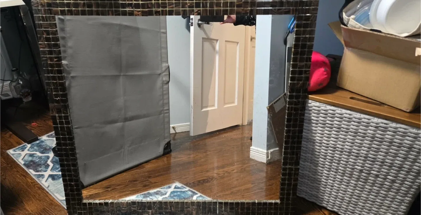 Mosaic Framed Square Mirror