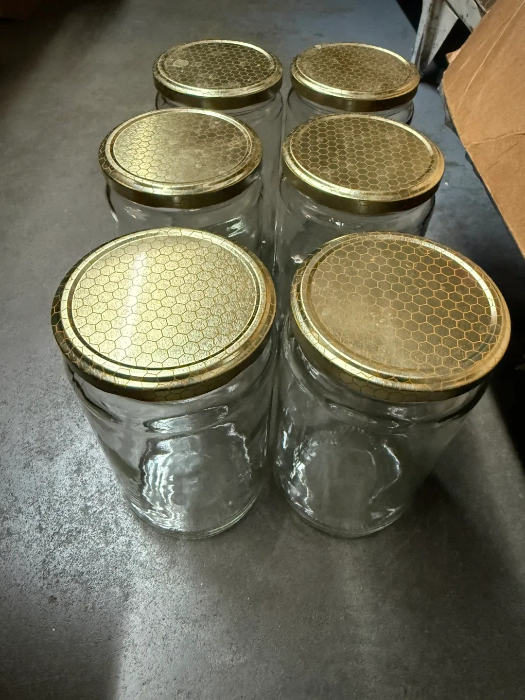 7 Glass Honey Jars for Sale with Lids - $15.00 total