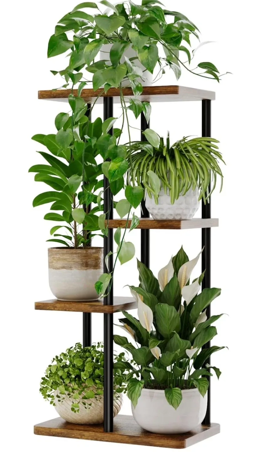 Brown 3-Tier Plant Stand image indicator(8)