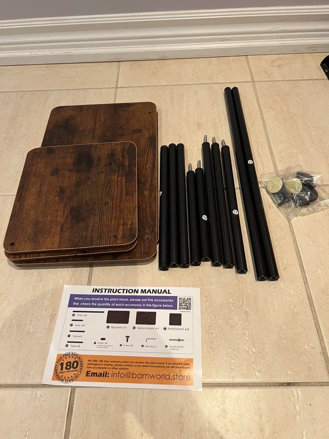 Brown 3-Tier Plant Stand image indicator(9)