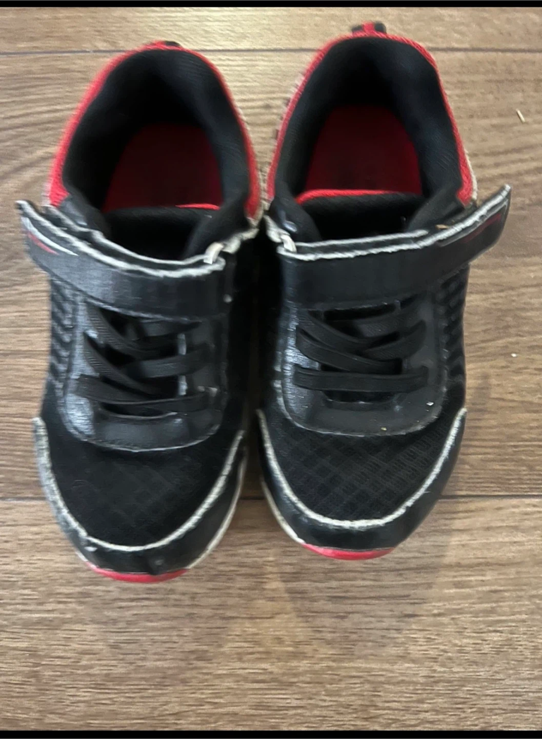 Kids Black & Red Sneakers