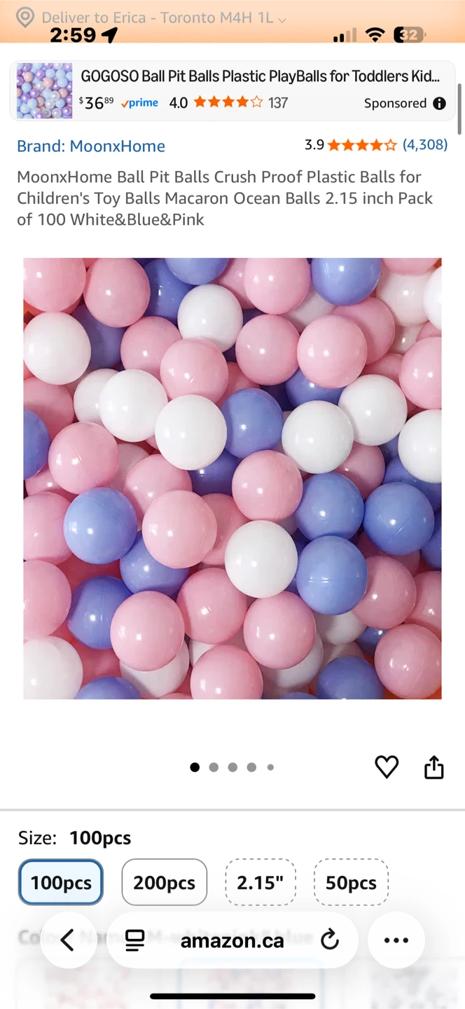 MoonxHome Ball Pit Balls - 100pc Pastel - photo 2