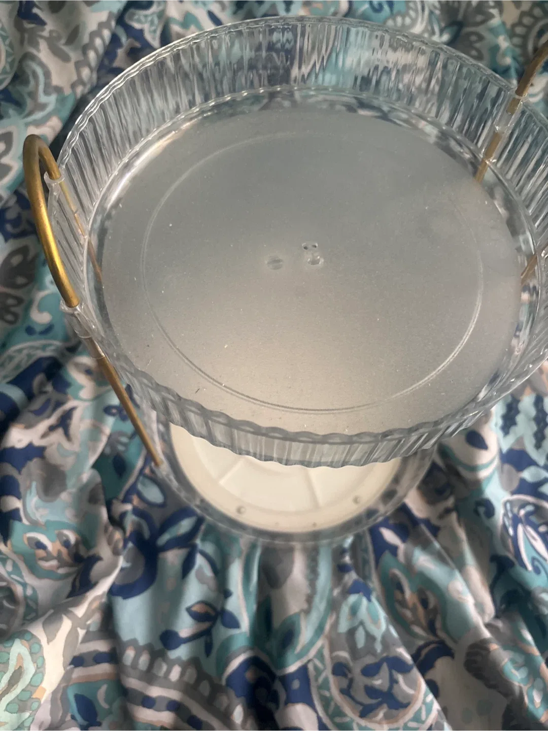 Gold and clear Vanity organizer that spins. image indicator(2)