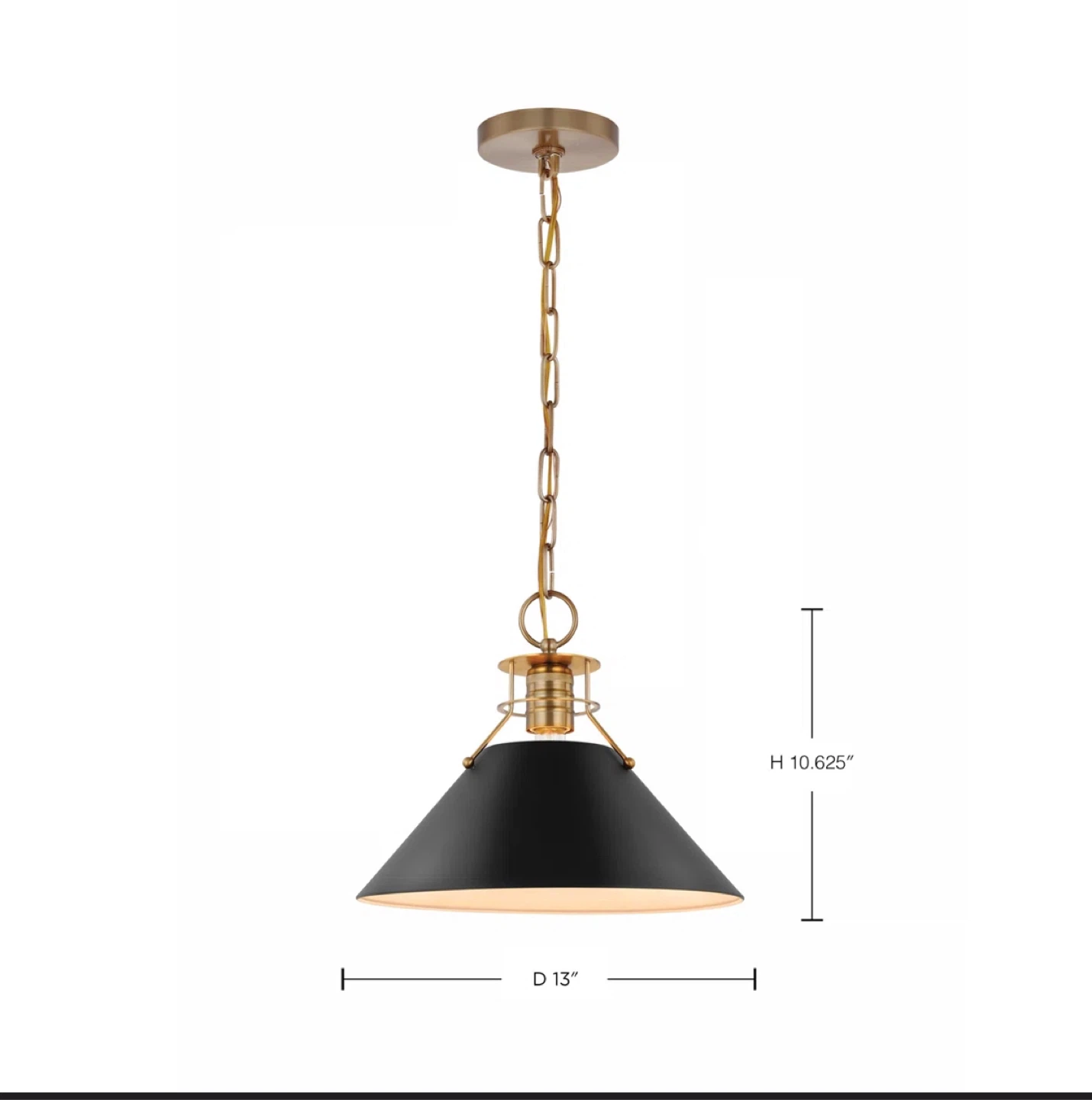 Black & Gold Pendant Light- 1 - photo 2