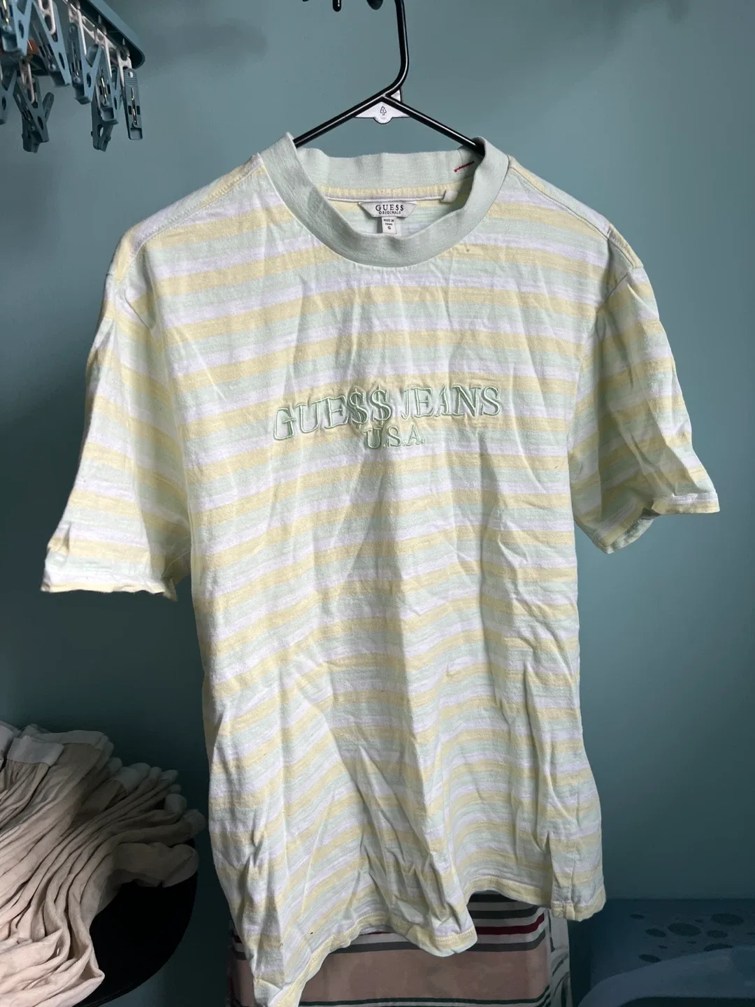 ASAP Rocky x Guess Striped embroidered Tshirt