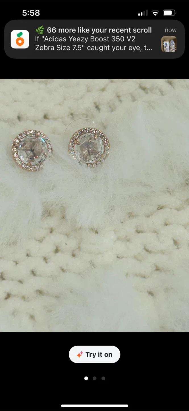 Kate spade New York Rose Gold & Crystal earrings