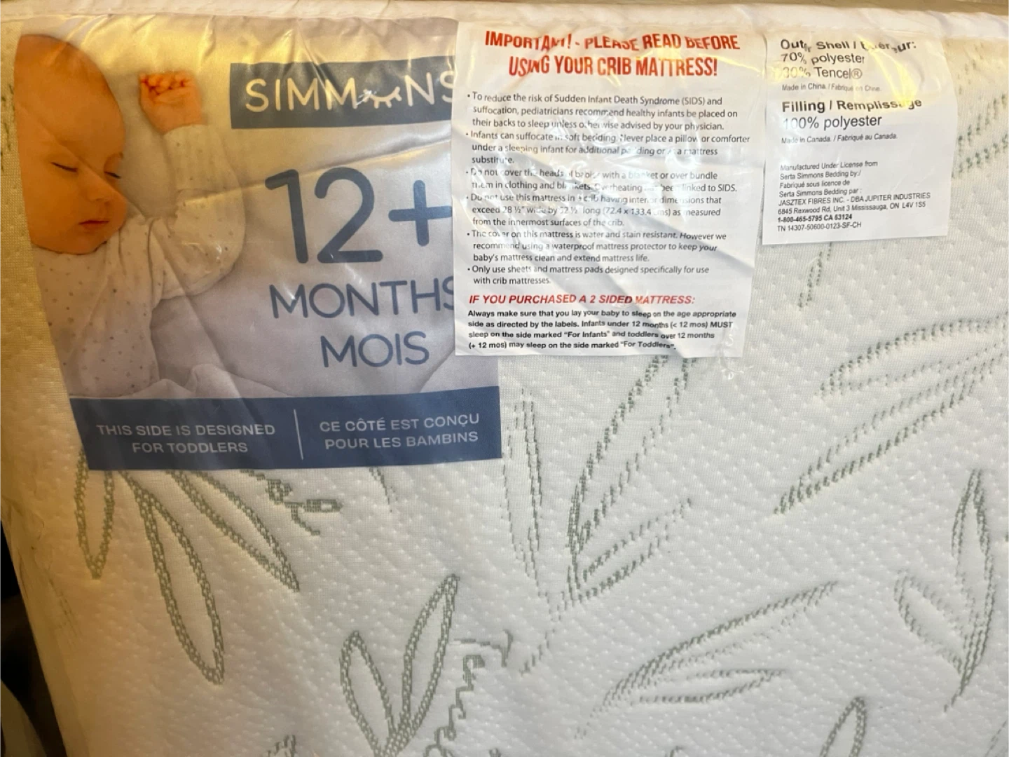 Simmons Goodnight Crib Mattress - New in Packaging! - photo 5
