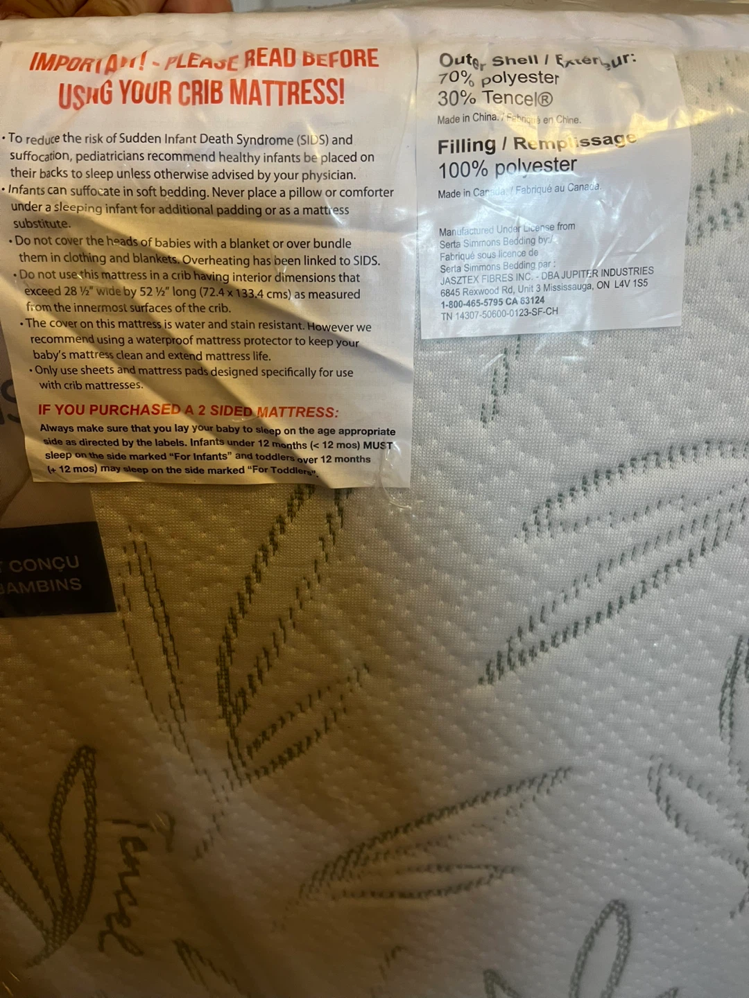 Simmons Goodnight Crib Mattress - New in Packaging! - photo 4