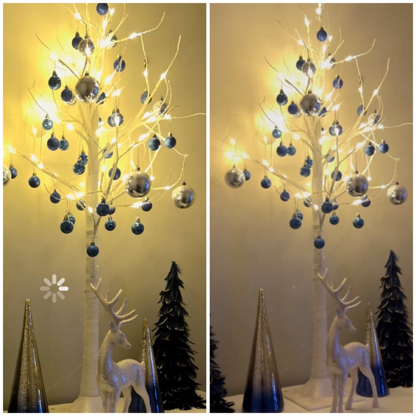 Decorated White Christmas Tree