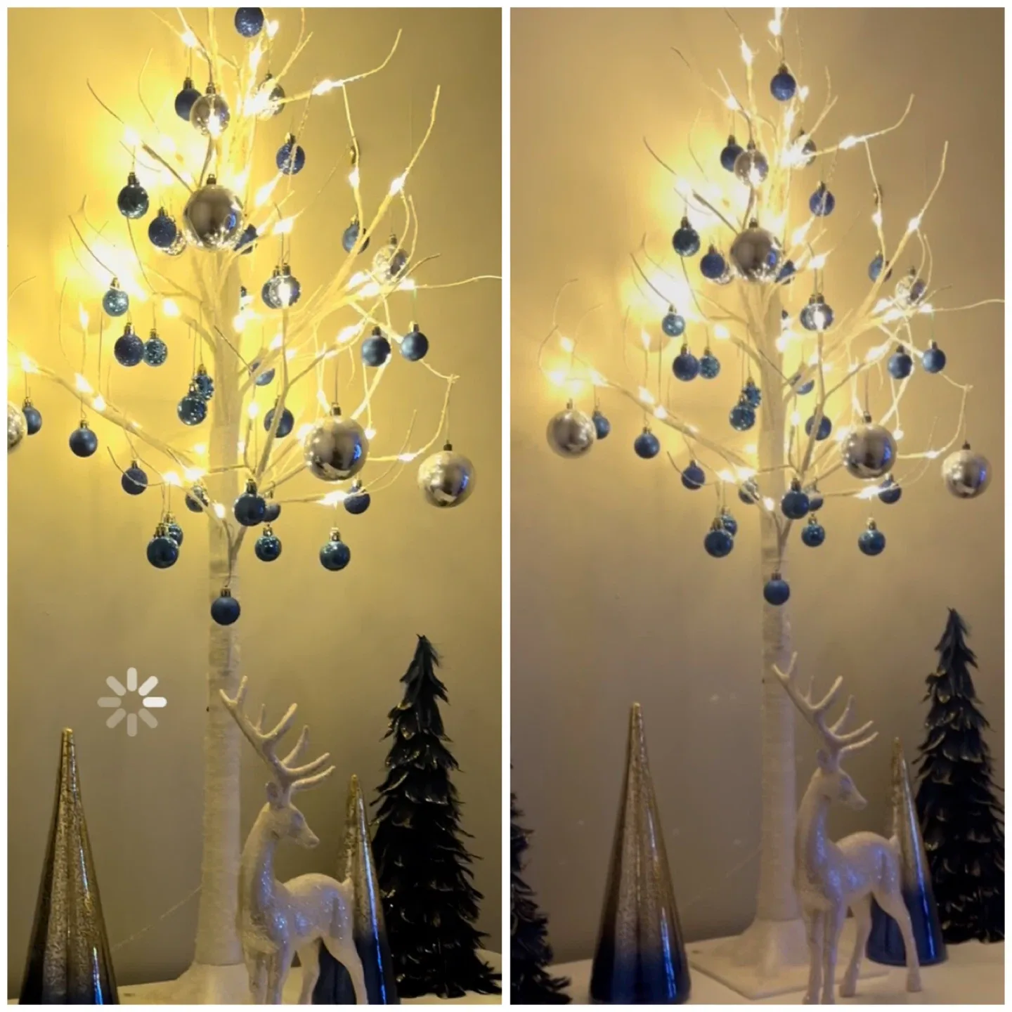 Decorated White Christmas Tree