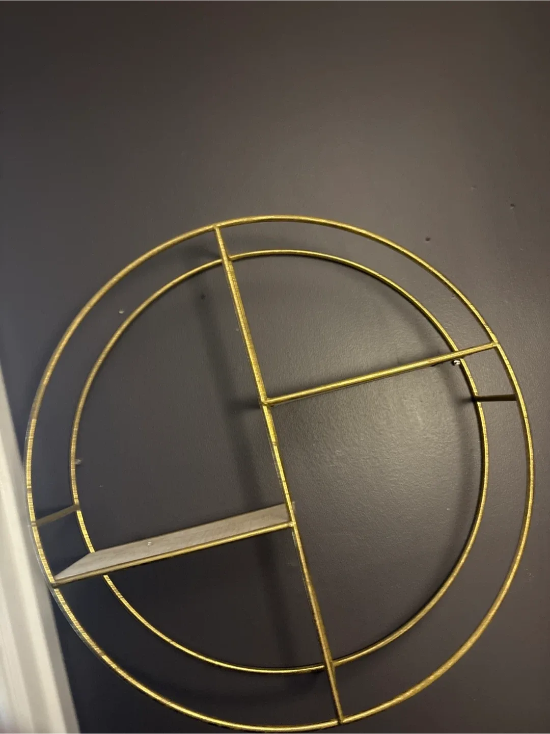 Gold Round Wall Shelf