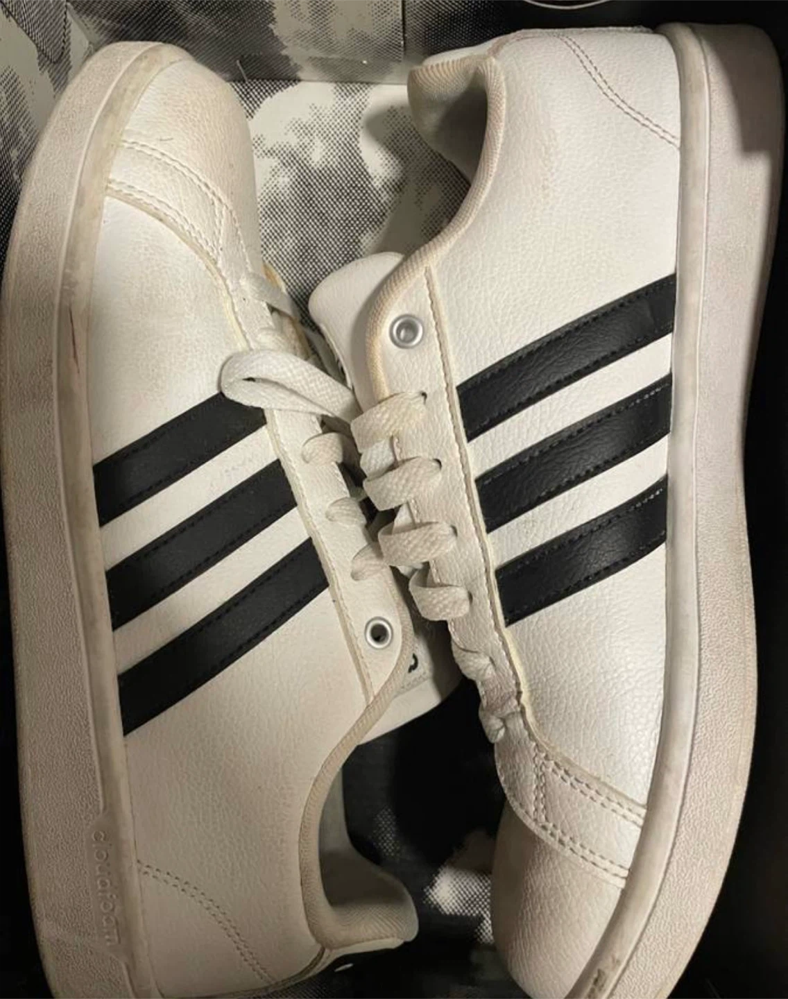 Adidas Cloudfoam White Sneakers. Men