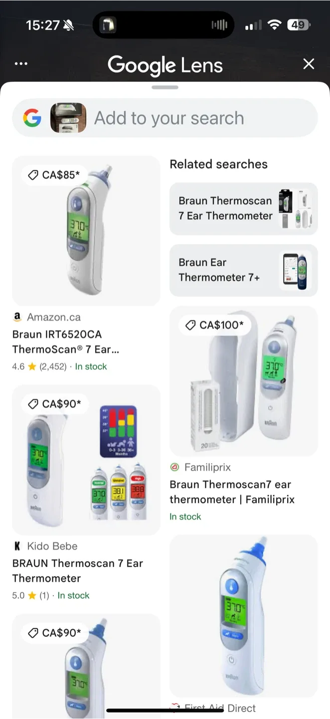 Braun ThermoScan 7 Ear Thermometer