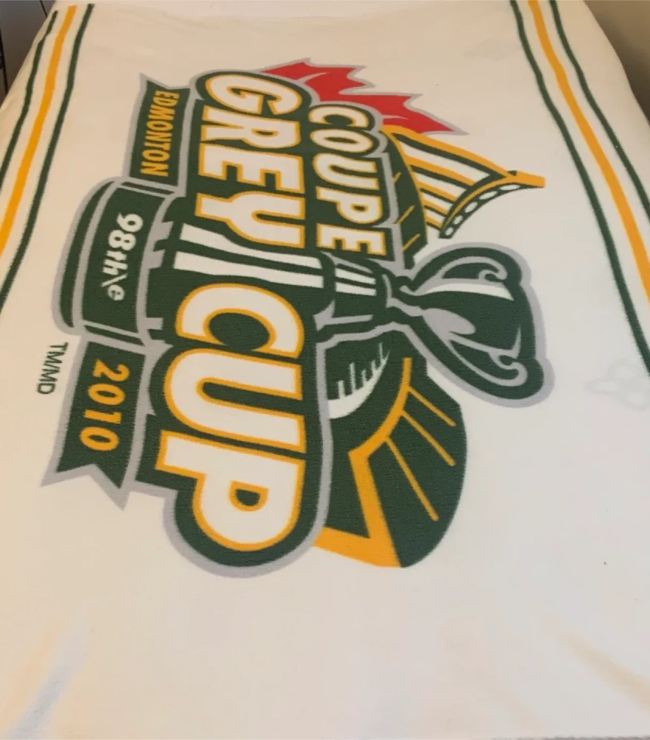 Edmonton Grey Cup 2010 Throw Blanket image indicator(2)