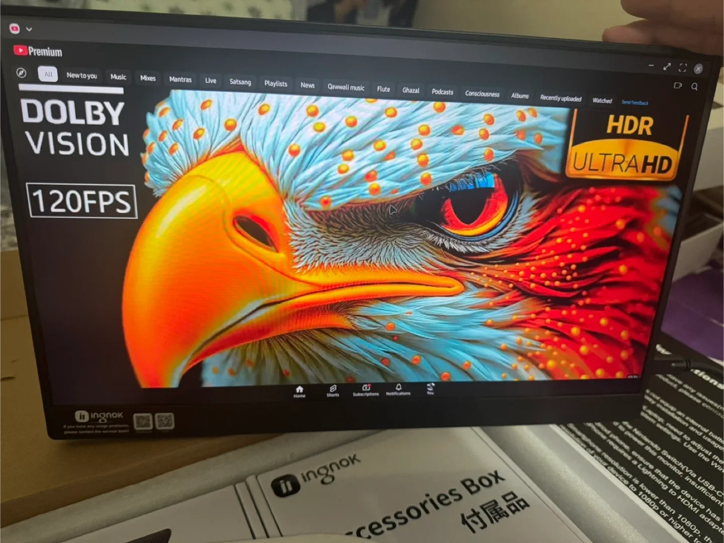 ingnok Portable Monitor with Accessories Box