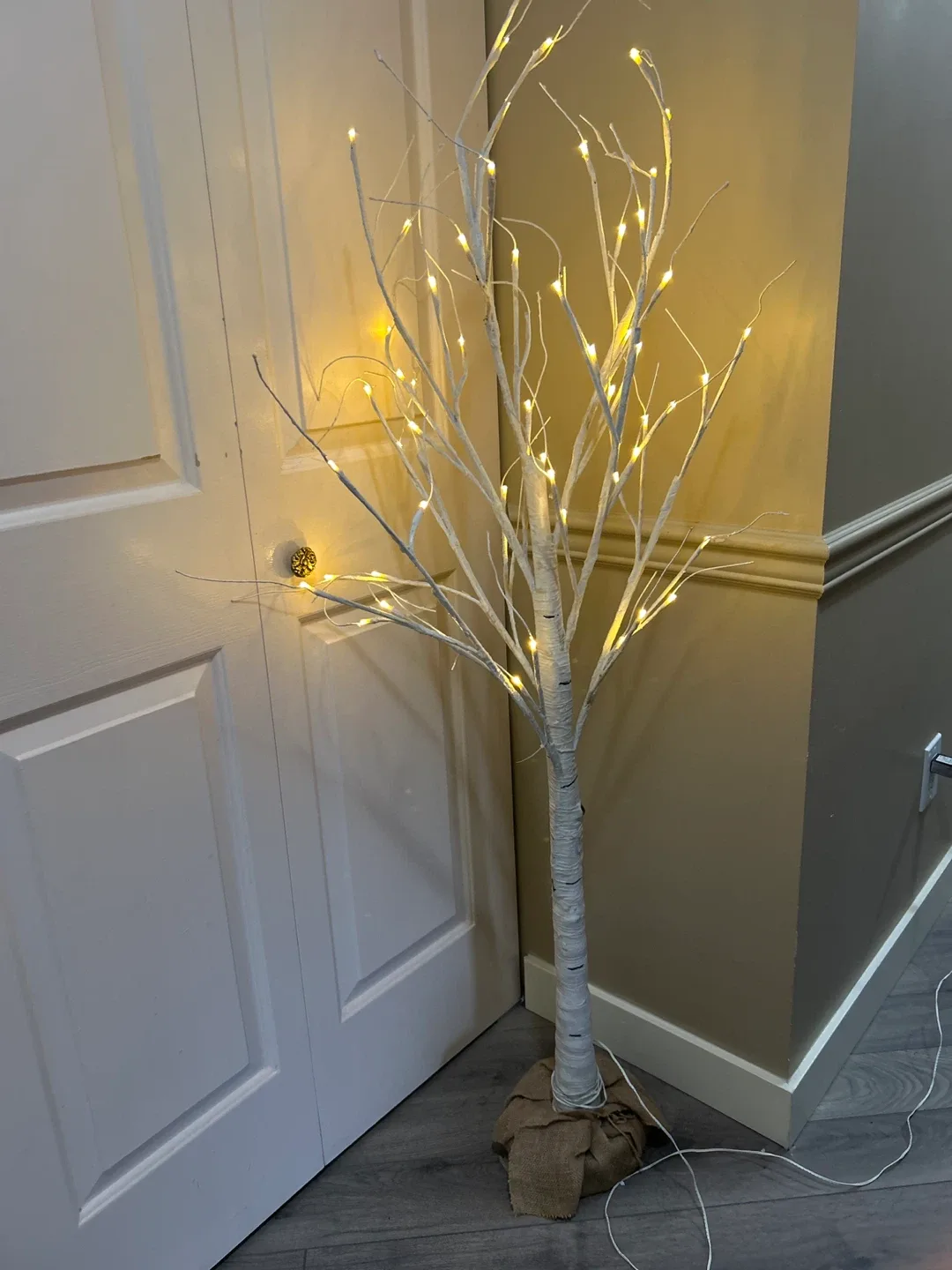 Birch Style LED Tree, White