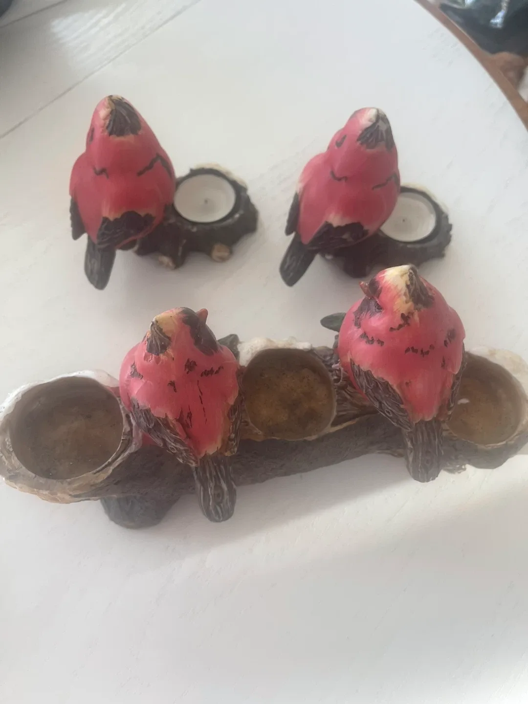 Cardinal Bird Tea Light Candle Holders image indicator(2)