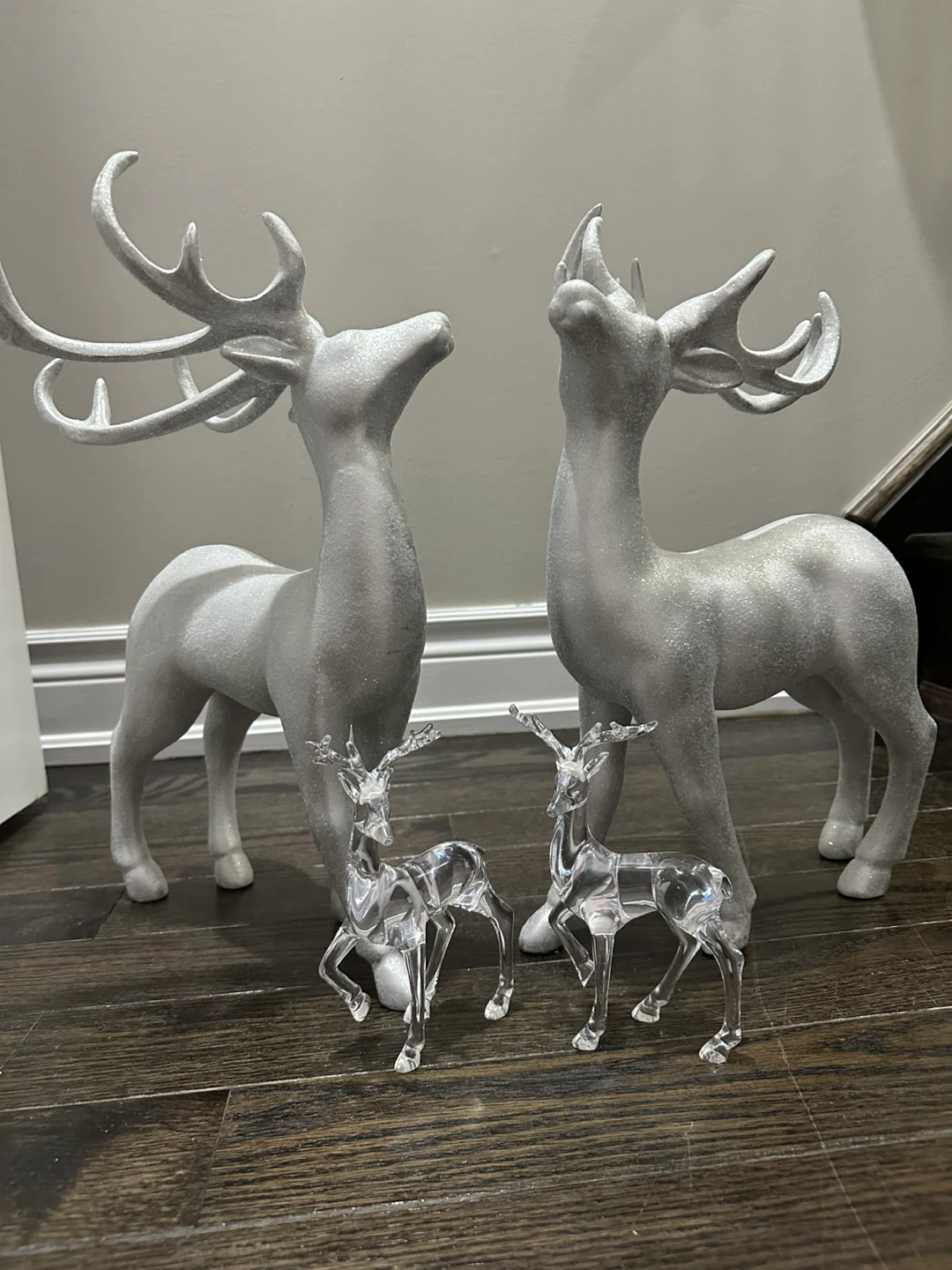 Silver Reindeer Figurines - Set of 4 - photo 3