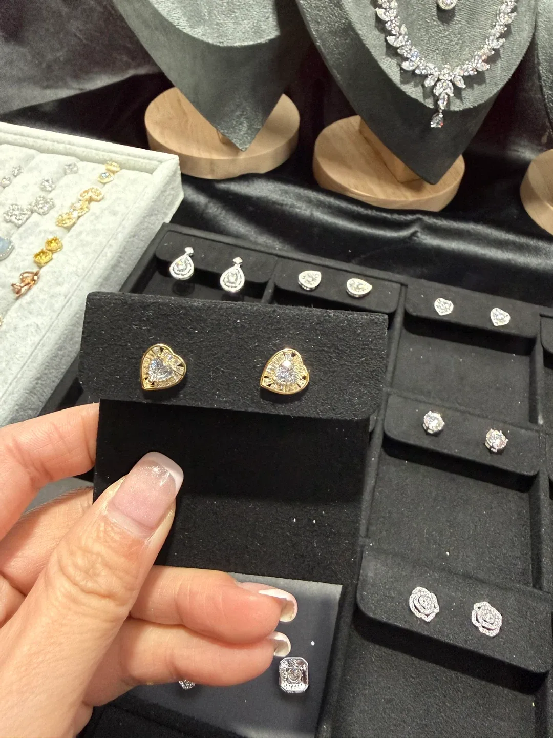 Heart Shaped Stud Earrings