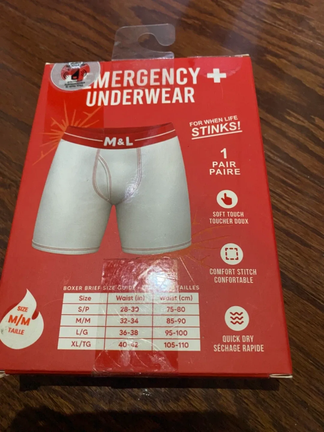 Emergency Underwear Boxer Brief - Size M/M image indicator(3)