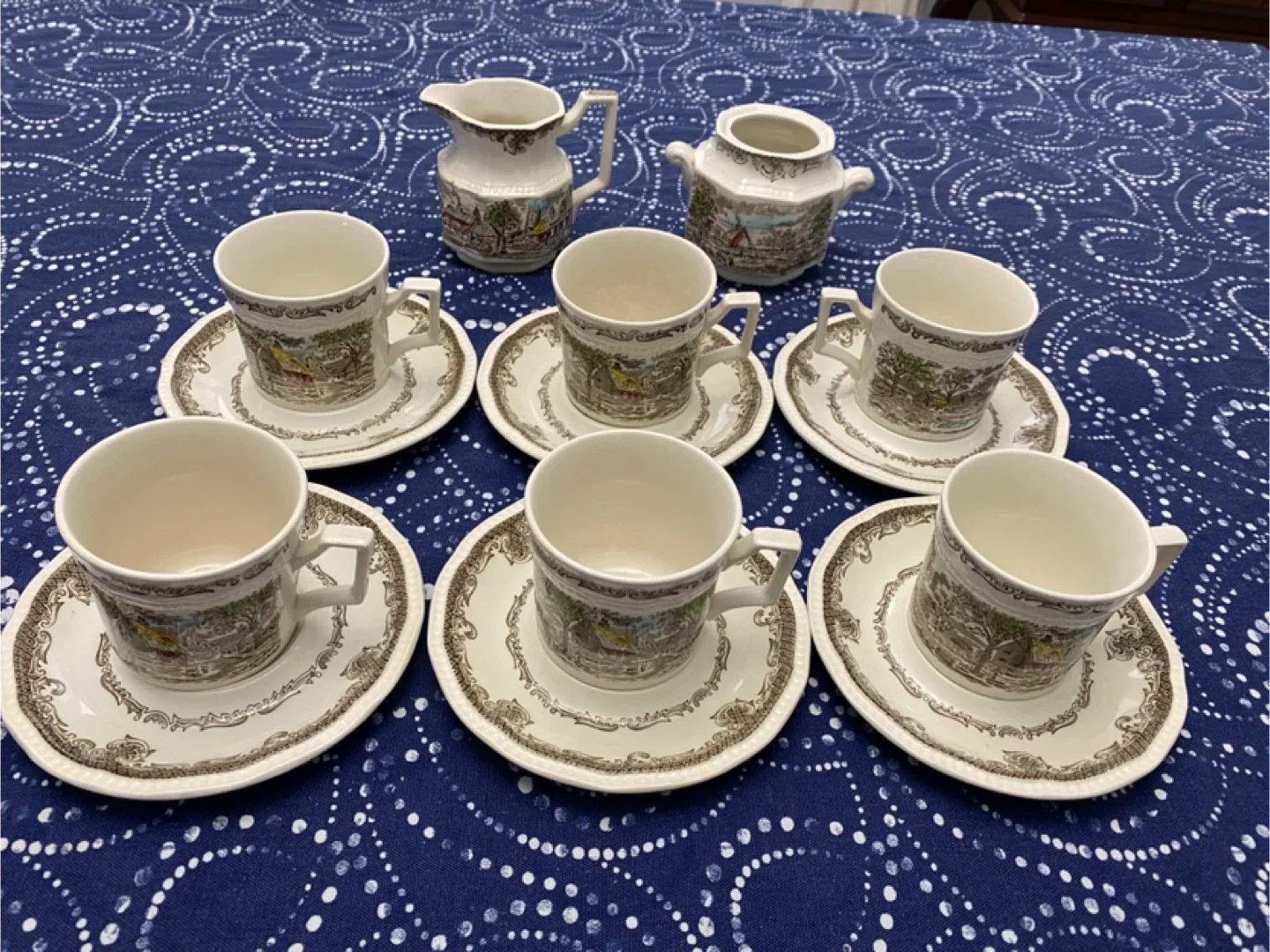 Shakespeare sonnet coffee cup & saucer set of six
