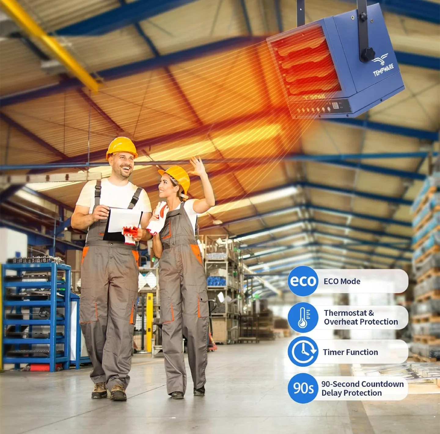 Tempware 5000W 240V Hardwired Heater image indicator(5)