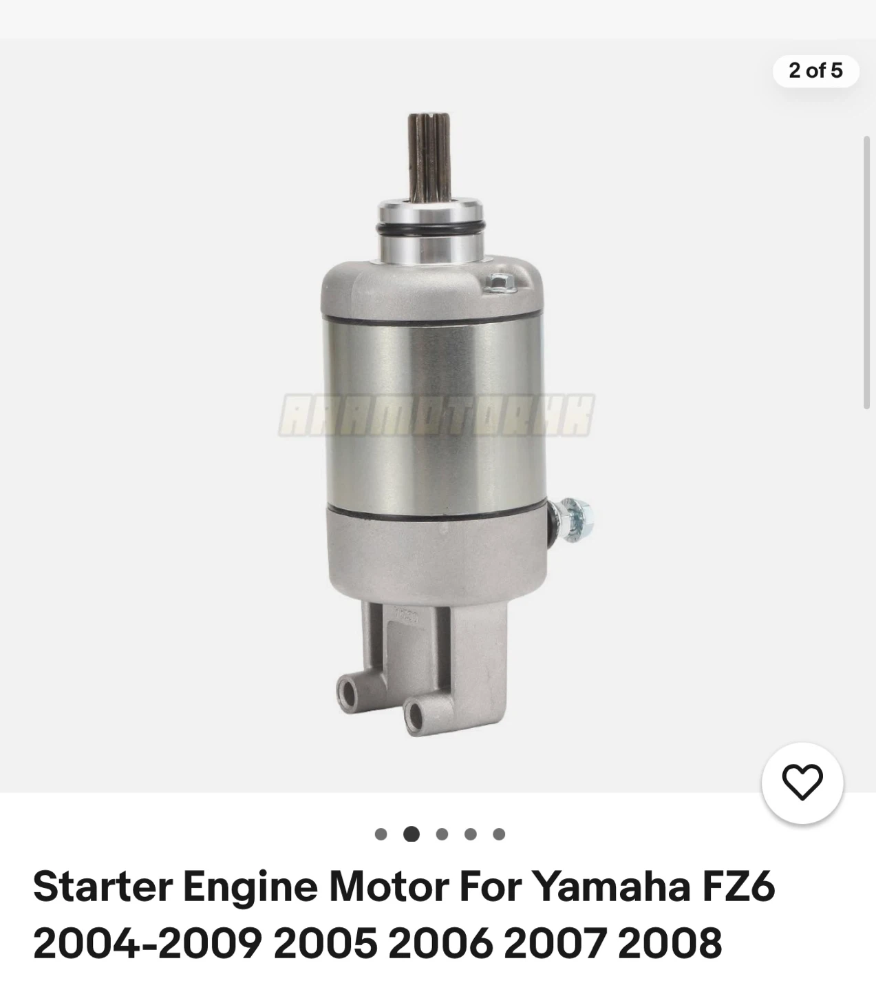 Yamaha FZ6 Starter Engine Motor (2004-2009) - photo 4