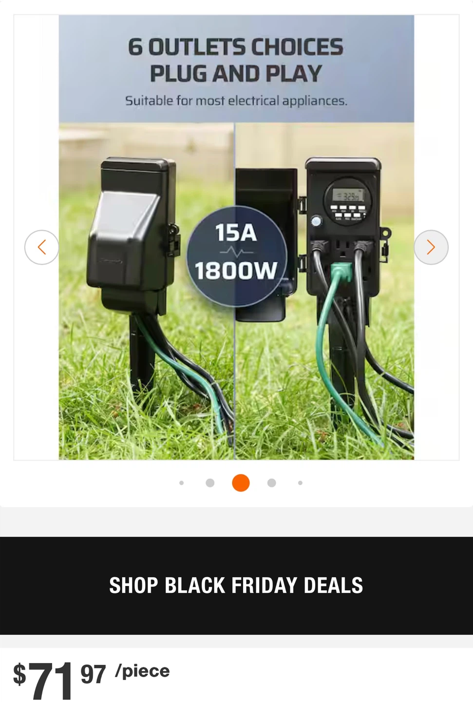 Vrbgify Waterproof Outdoor Digital Stake Timer