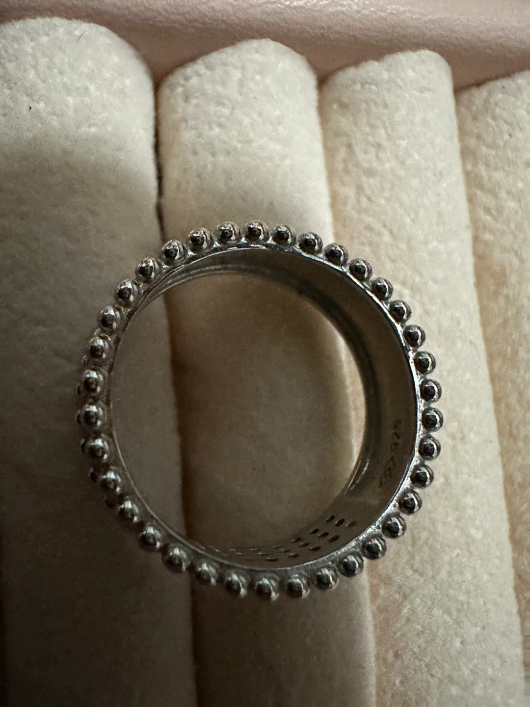 Sterling Silver 925 Band Ring with champagne diamonds size 6 - photo 2
