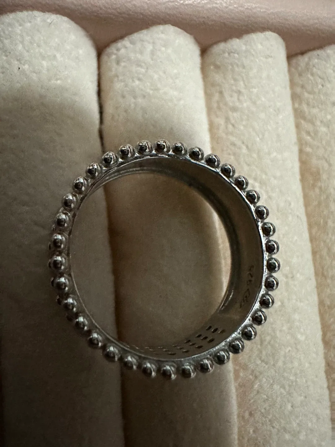 Sterling Silver 925 Band Ring with champagne diamonds size 6 image indicator(2)