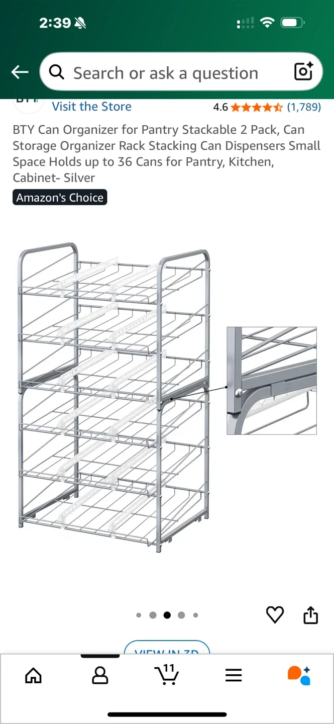 BTY Can Organizer - Silver image indicator(3)