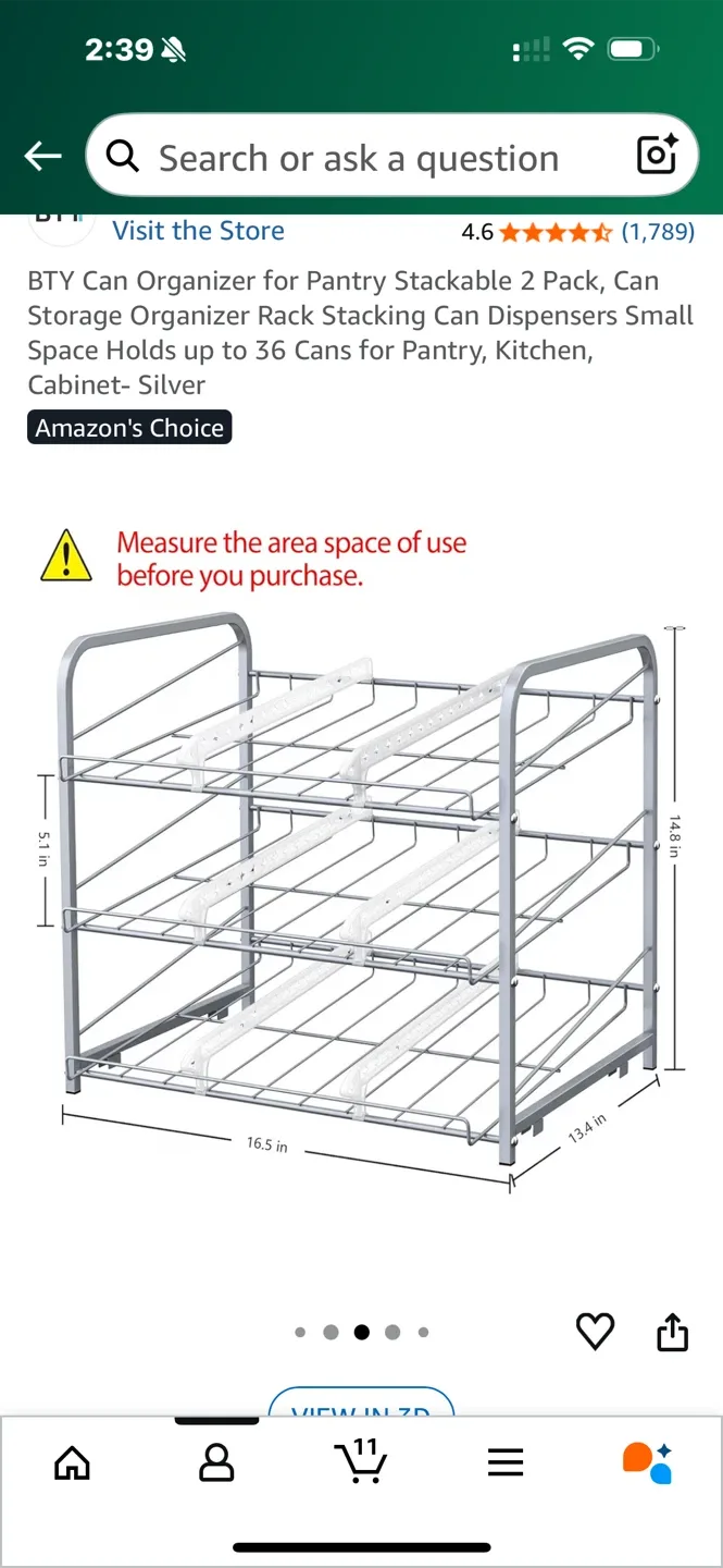 BTY Can Organizer - Silver image indicator(2)