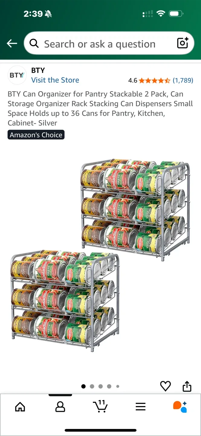 BTY Can Organizer - Silver