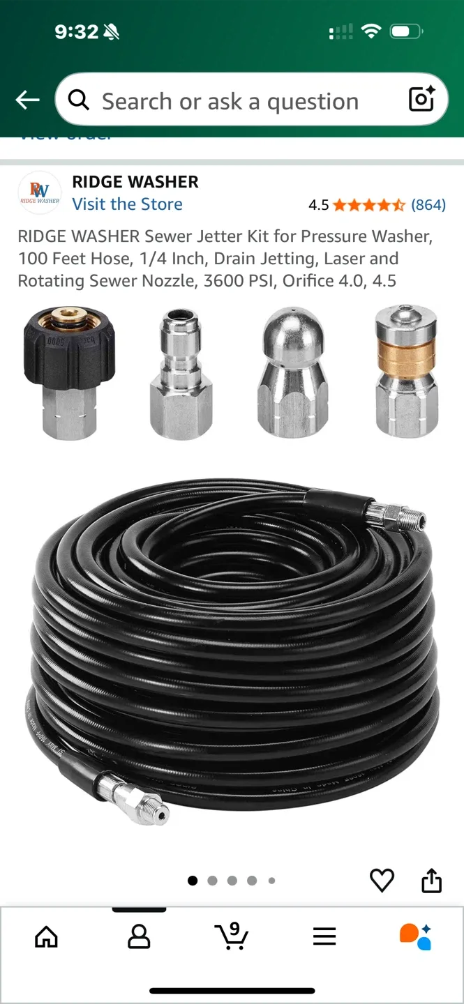 Ridge Washer Sewer Jetter Kit