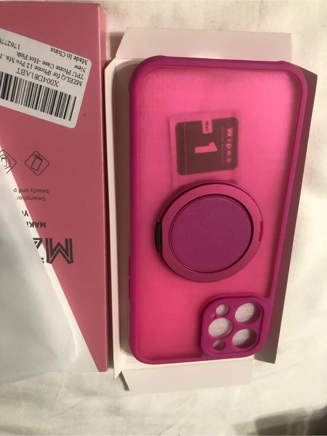 New Mzelq iPhone 12 Pro Max Hot Pink Case image indicator(3)
