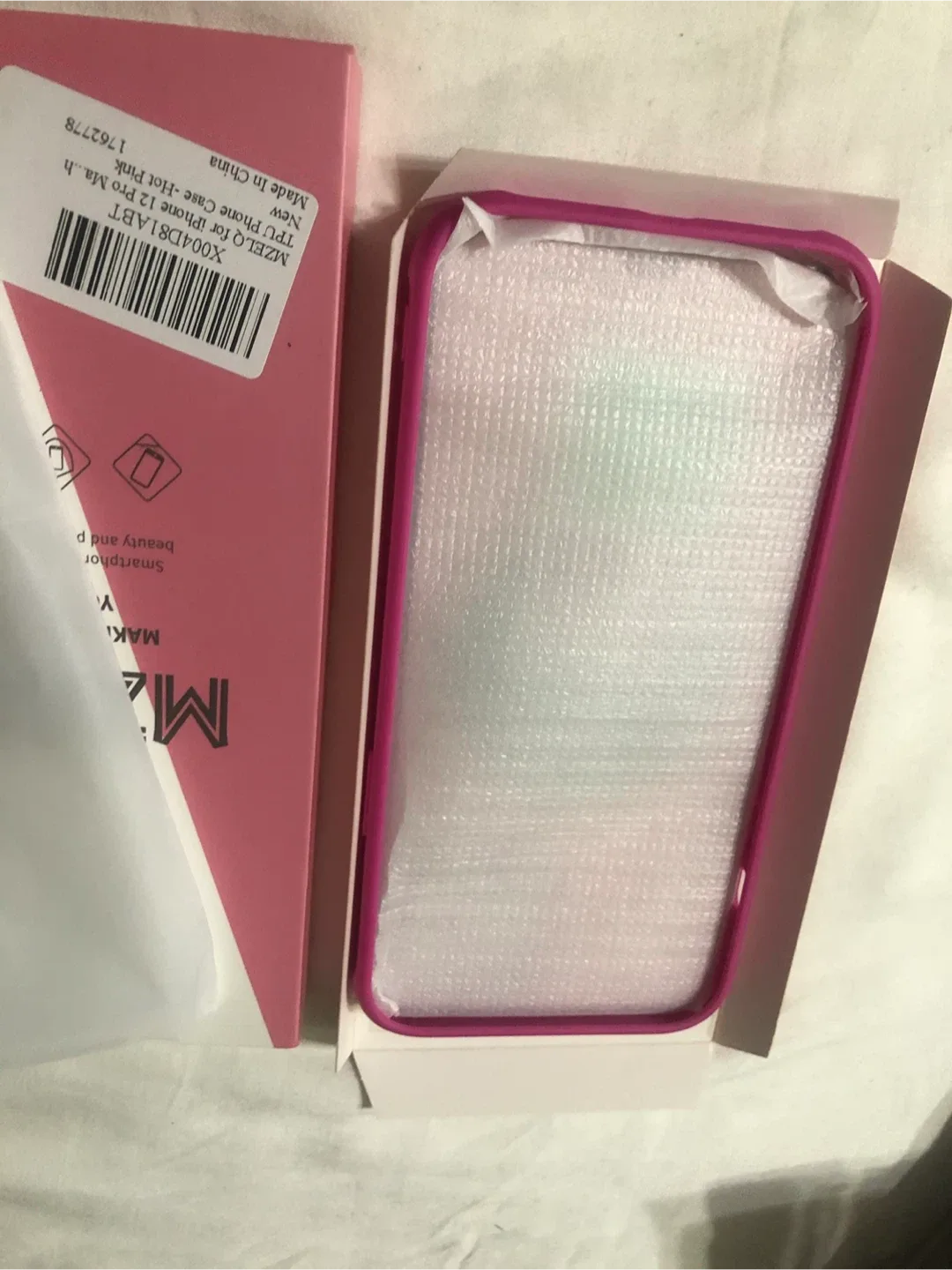 New Mzelq iPhone 12 Pro Max Hot Pink Case image indicator(4)